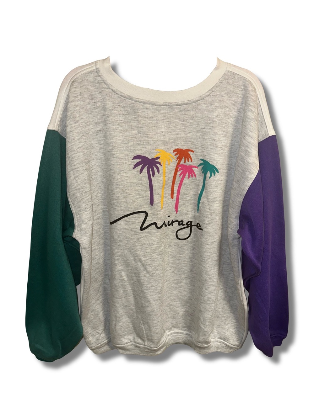 Vtg 90s Colorblock “Mirage” Casino Sweatshirt